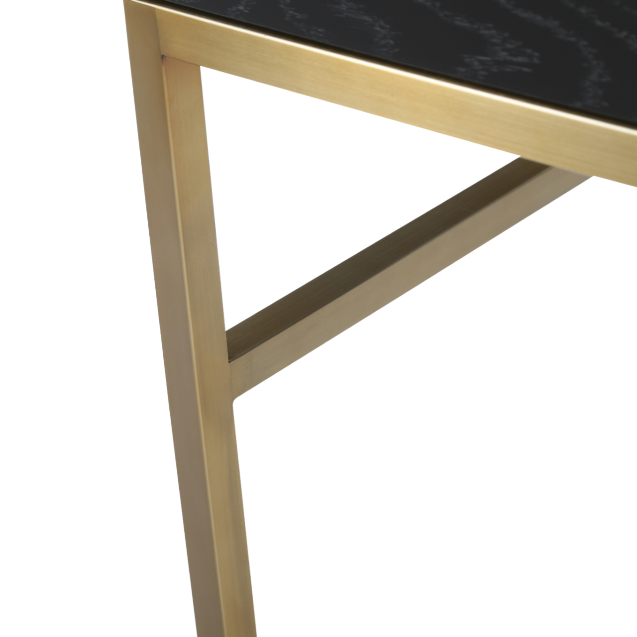 Tulip Black Wood & Gold Desk